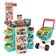 Load image into Gallery viewer, 47 pcs Children Gift Home Buy Supermarket Cashier Funny Kids Pretend Play Learning Educational Cash Register Toy for birthday
