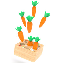 Load image into Gallery viewer, Wooden Block Pulling Carrot Game Kids Montessori Toy Block Set Cognition Ability Alpinia Toy Interactive
