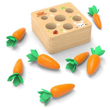Load image into Gallery viewer, Wooden Block Pulling Carrot Game Kids Montessori Toy Block Set Cognition Ability Alpinia Toy Interactive
