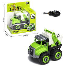 Load image into Gallery viewer, Nut Disassembly Loading Unloading Engineering Truck Excavator Bulldozer Child Screw Boy Creative Tool Education Toy Car Model
