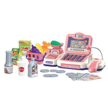 Load image into Gallery viewer, Vegetables Fruits Supermarket Counter Simulation Gifts Checkout Shop Pretend Play Cash Register Toy Parents Children Cashier
