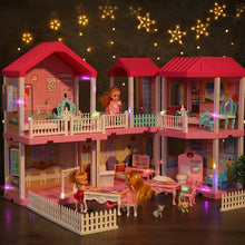 Load image into Gallery viewer, Play House Toys Model Princess Castle Set Dollhouse Model Villa House Children Birthday Gift
