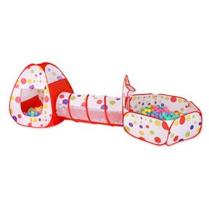 3 Pcs/Set Portable Children's Pool Baby Playpen Camping Tents Children Ball Pit Ball Pool with Crawling Tunnel Baby Playground