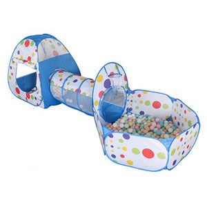 3 Pcs/Set Portable Children's Pool Baby Playpen Camping Tents Children Ball Pit Ball Pool with Crawling Tunnel Baby Playground