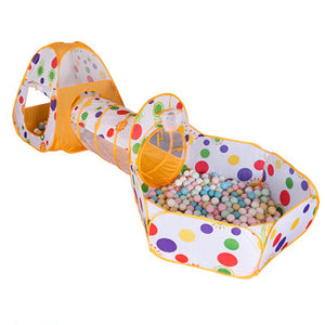 3 Pcs/Set Portable Children's Pool Baby Playpen Camping Tents Children Ball Pit Ball Pool with Crawling Tunnel Baby Playground