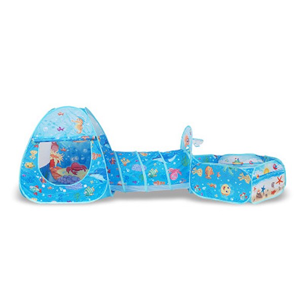 3 Pcs/Set Portable Children's Pool Baby Playpen Camping Tents Children Ball Pit Ball Pool with Crawling Tunnel Baby Playground